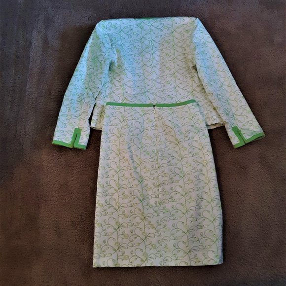 Peck & Peck Green Embroidered Women's Suit 8P - Picture 4 of 5